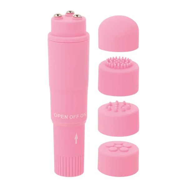 Glossy Pocket Wand Massager Kurt, minivibrator i rosa